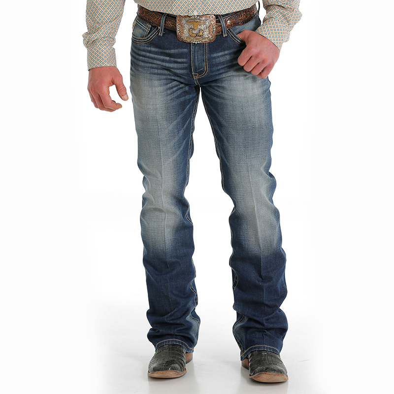 Men's Cinch Ian Slim Fit Dark Stonewash Jeans MB56536001