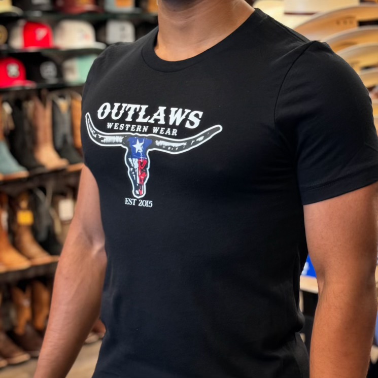Outlaws Texas Black T-Shirt