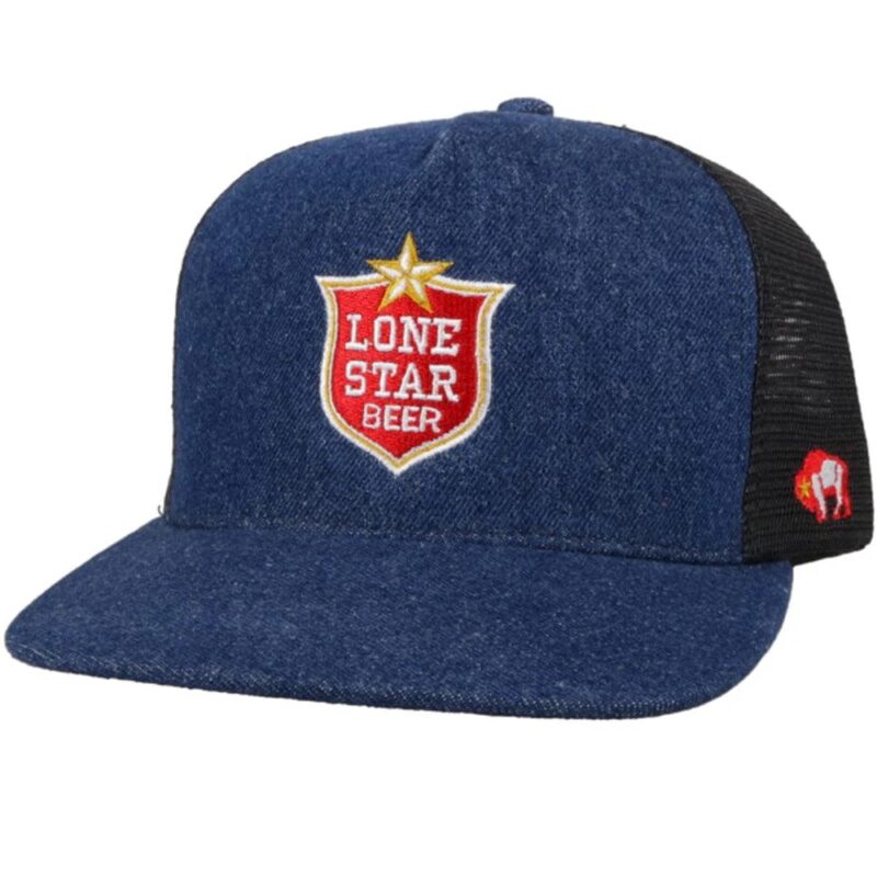 Hooey AMERICAN MADE "LONE STAR" DENIM/BLACK TRUCKER HAT