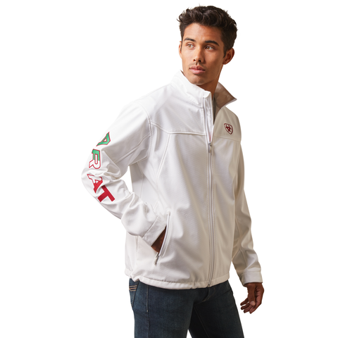 Men's Ariat Team Logo White Mexico Jacket 10043549