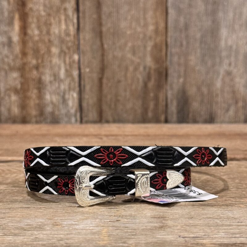 Flower Arrow Black Western Hatband D740001501