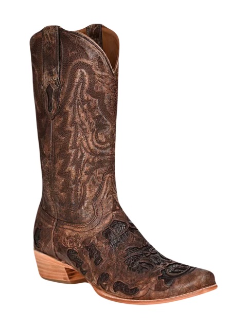 Corral Men's Chocolate Alligator Inlay A4337