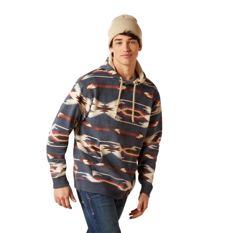 Men's Ariat Chimayo Aztec Navy Graphic Hoodie 10046026