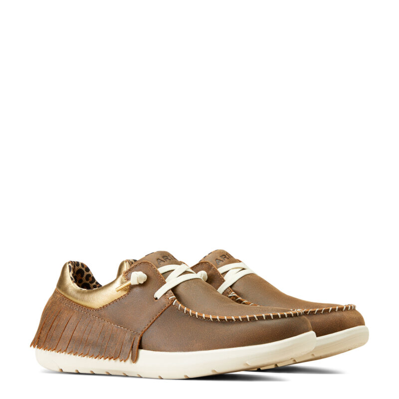 Women's Fringe Brown Bomber Hilo Shoes 10046957