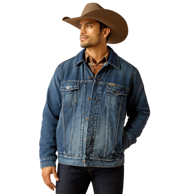 Men's Ariat Denim Blanket Lined Trucker Jacket 10051865
