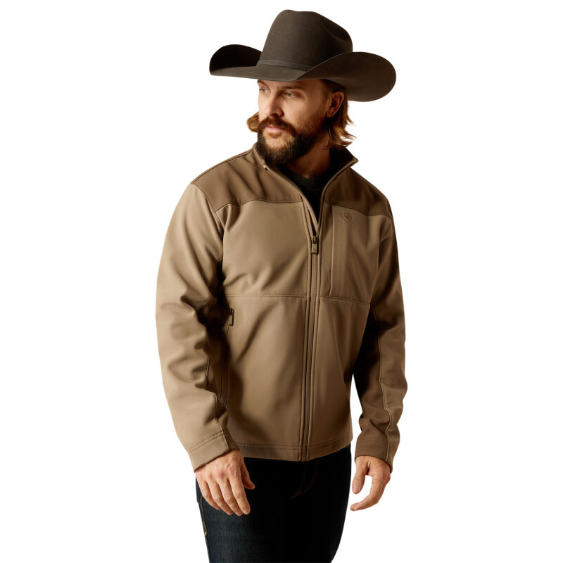 Men's Ariat Wyatt Softshell Brindle Major Brown Jacket 10052594