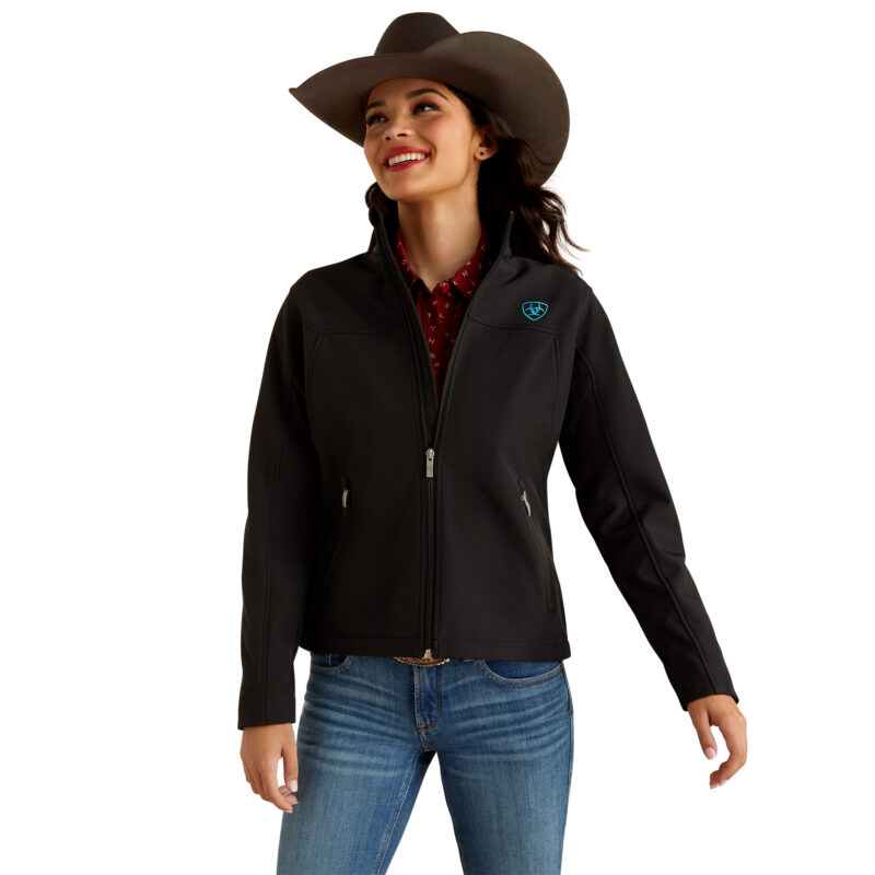 Women's Ariat Team Softshell Black  Southwest Jacket 10051977