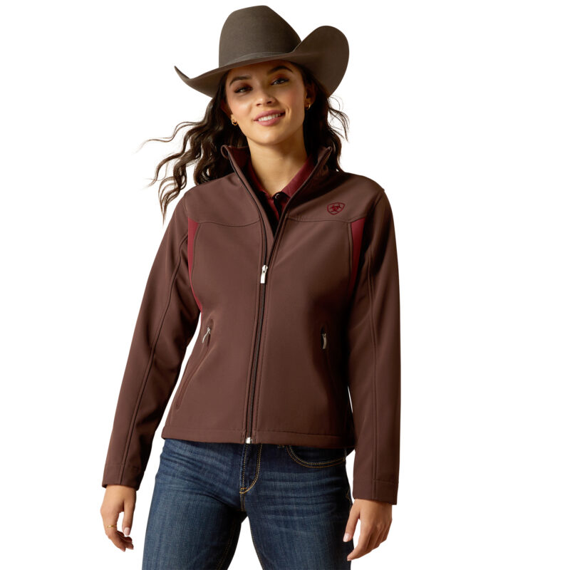 Women's Ariat Team Softshell Chocolate  Plum Tawny Jacket 10052785