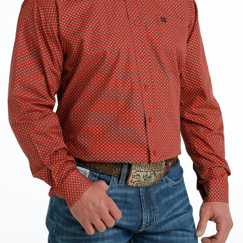 Men's Cinch Classic Fit Shirt / Red Print MTW1105653