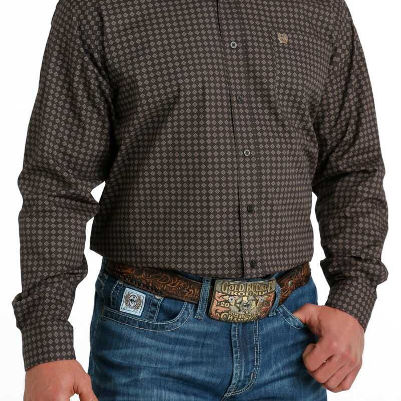 Men's Cinch Classic Fit Shirt / Brown MTW1105655