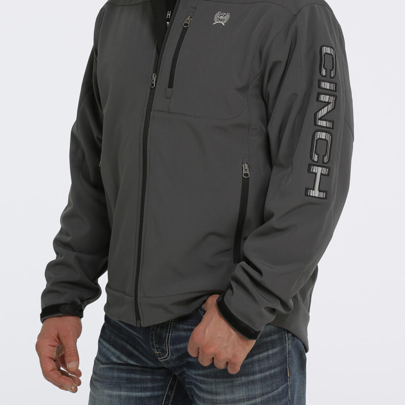 Men's Cinch Grey Logo Softshell Bonded Jacket MWJ1567002