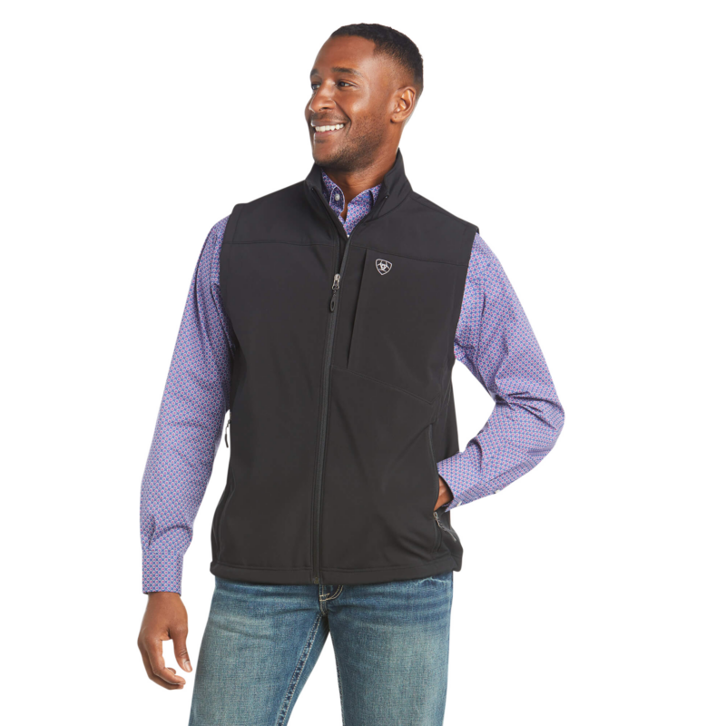 Men's Ariat Vernon 2.0 Softshell Black Vest 10023335