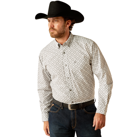 Men's Ariat Jagger Classic Fit White Shirt 10053899