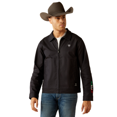 Men's Ariat Mexico Black Canvas Jacket 10054236