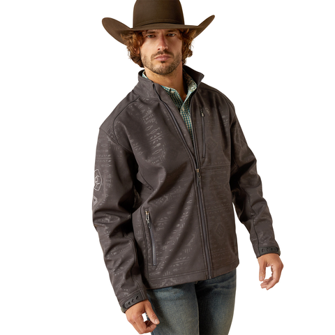 Men's Ariat Logo 2.0 Softshell Phantom Embossed Jacket 10058158