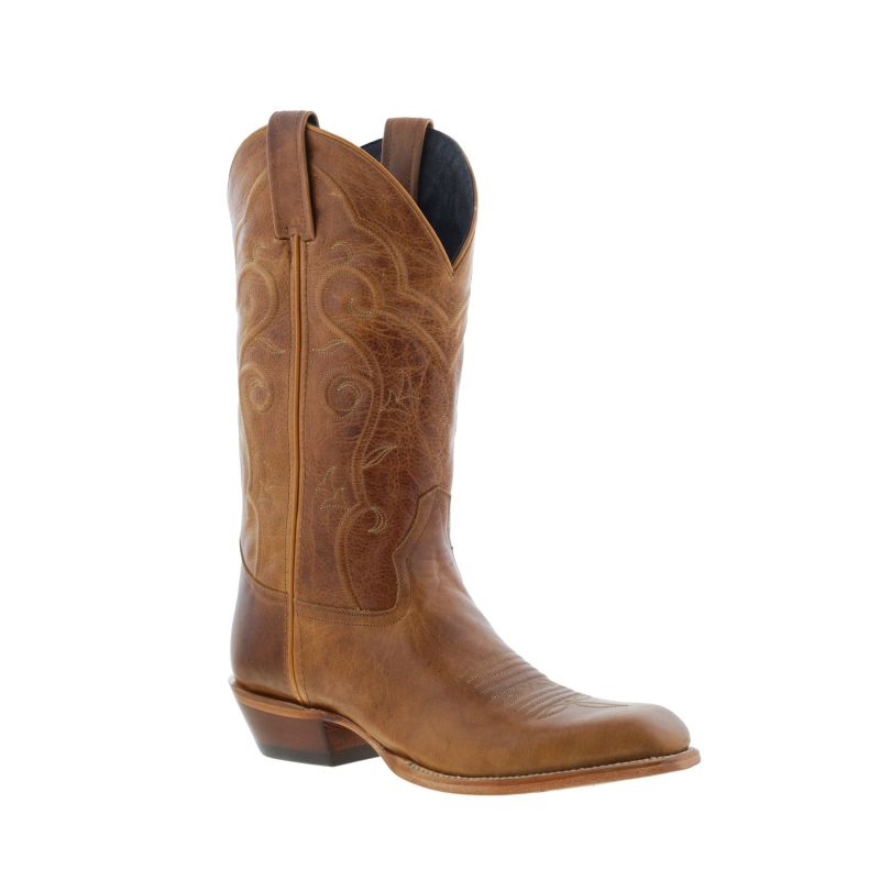 Men's Caborca Tan Classic Cowboy Boots French Square Toe HAA351