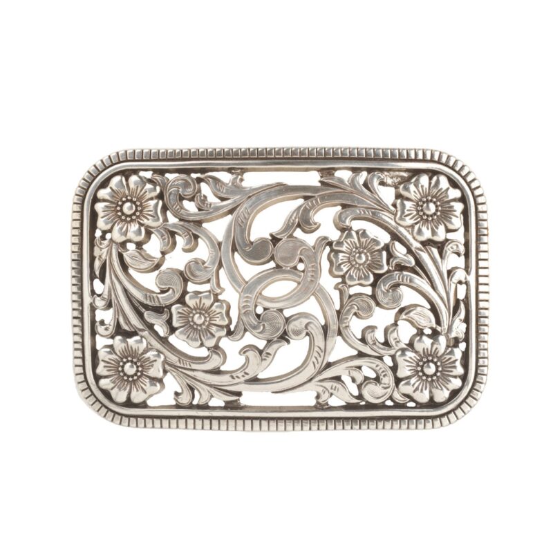 Ladies Blazin Roxx Rectangle Flower Filigree Belt Buckle 37927