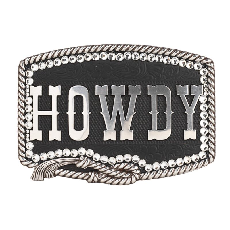 Ladies Blazin Roxx Rope Edge Howdy Belt Buckle 37926