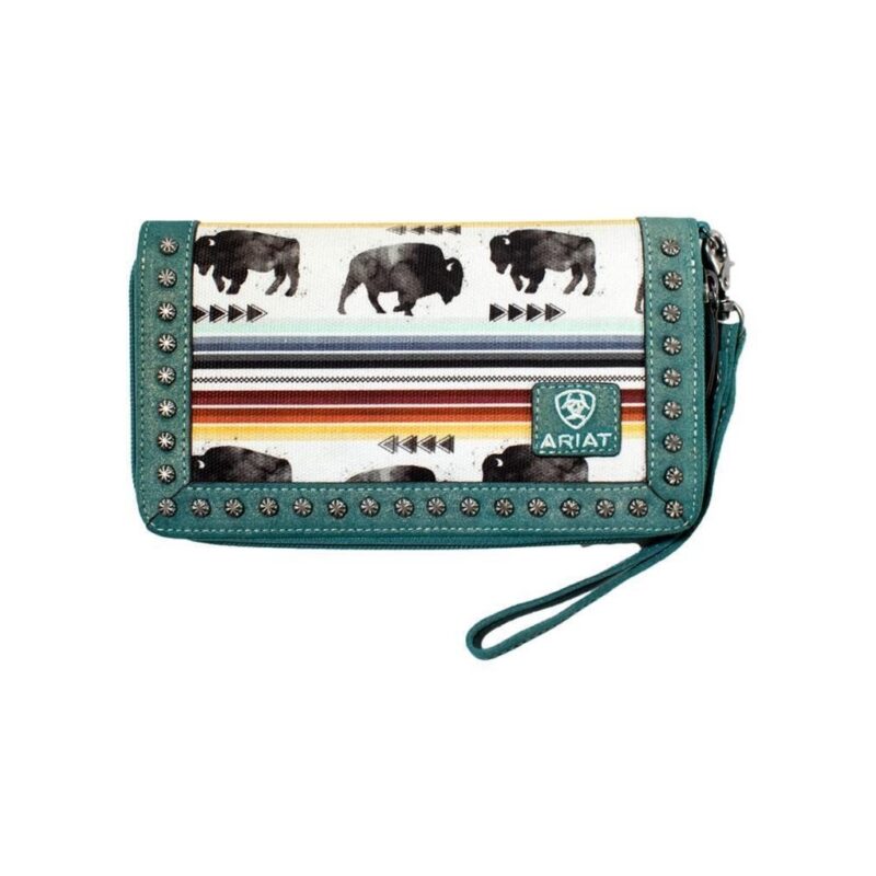 Women's Ariat Buffalo Print Multi Colored Clutch A770015897