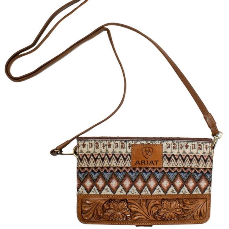 Women's Ariat Western Crossbody Logo Patch Multi Colored Clutch A770016397