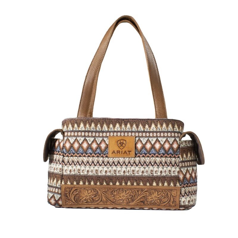 Women's Ariat Western Satchel Floral Jacquard Multi Colored Bag A770016197