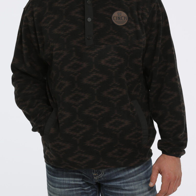 Men's Cinch Polar Black Fleece Pullover MWK1514015