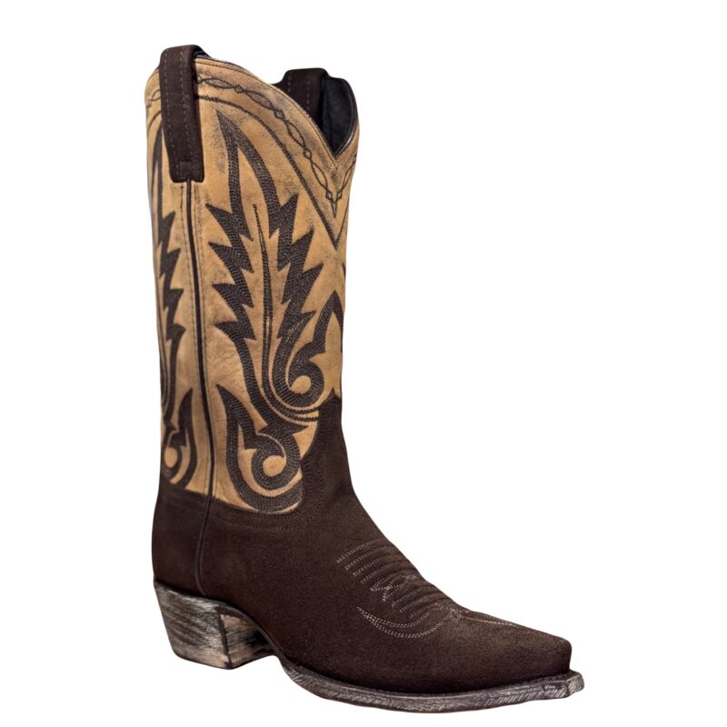 Women's Caborca Suede Tobacco Classic Cowboy Boots