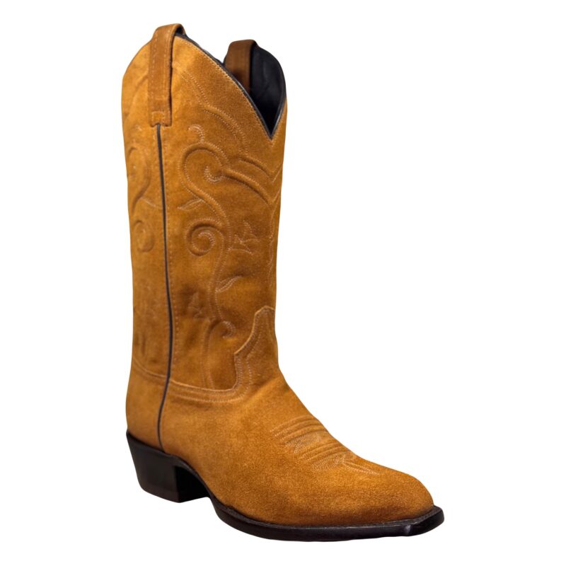 Men's Caborca Suede Ambra Classic Dress Cowboy Boots French Square Toe