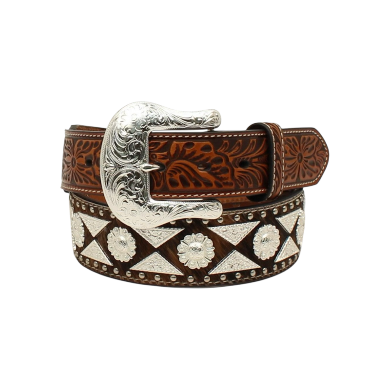 Men's Ariat Western Conchos Brown Belt A1023808