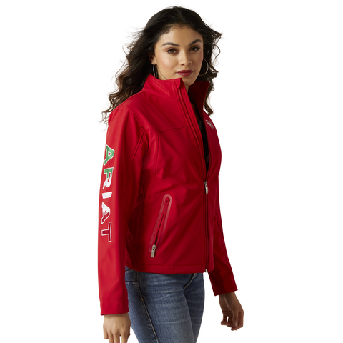 Women's Ariat Classic Team Softshell Mexico Red Jacket 10033526