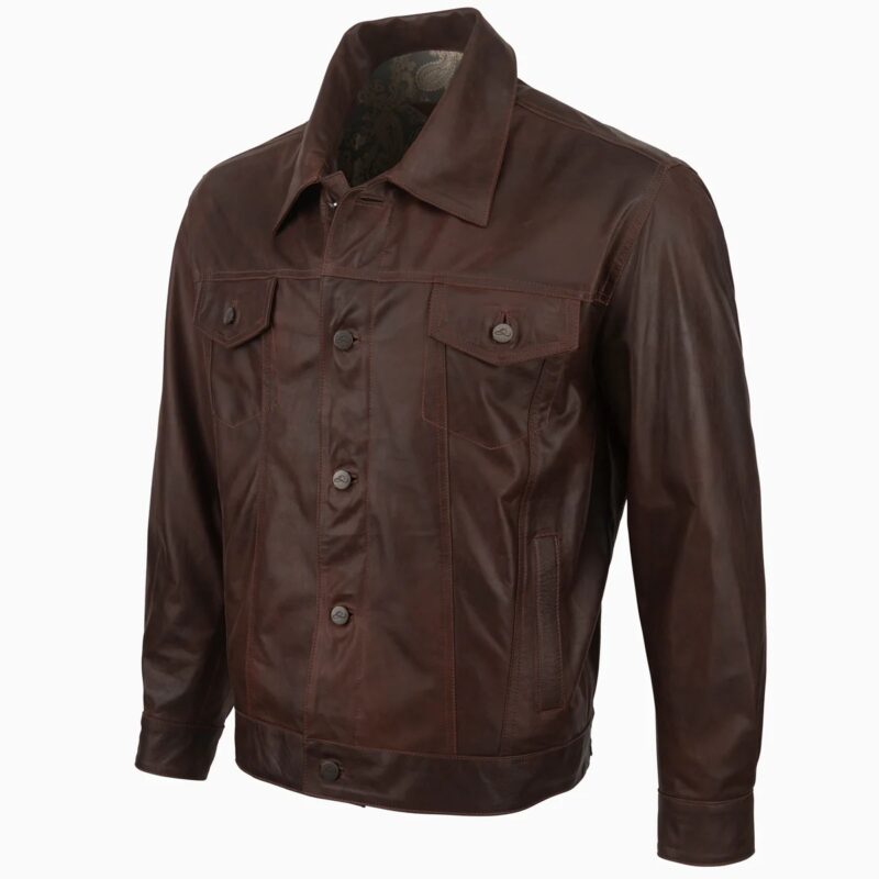 Men's Resistol Billy Leather Brown Jacket R1F210-R003