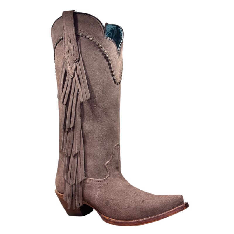 Women's Corral Brown Embroidery Studs & Fringe Cowboy Boots B5028