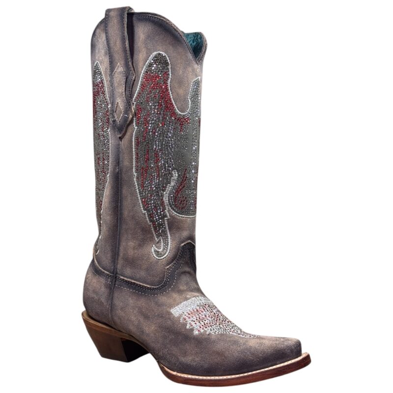 Women's Corral Crystals Winged Guitar Brown Cowboy Boots A4612