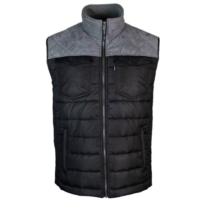 Men's Hooey Black/Charcoal Packable Vest HV097BKCH