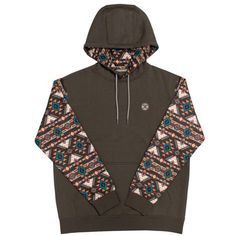 Men's Hooey Summit Brown w/Aztec Hoodie HH1191BR