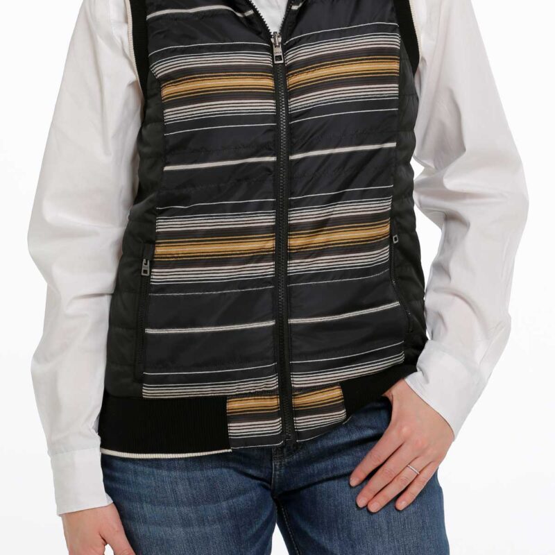 Women's Cinch Quilted Reversible Vest Black/Multi MAV9887001