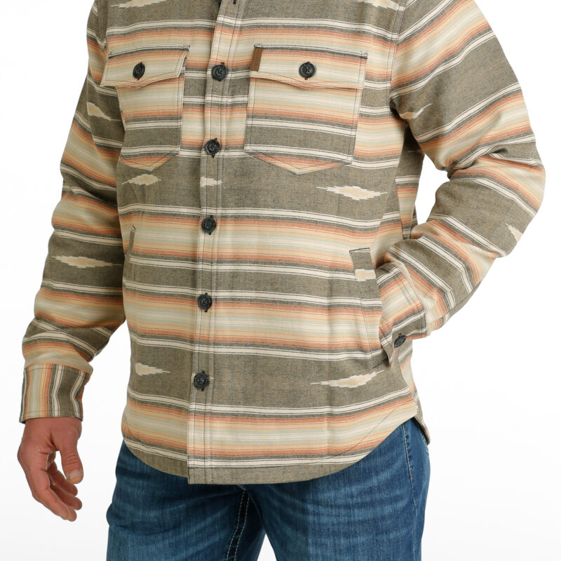 Men's Cinch Jacquard Shirt Grey Jacket MWJ1597002