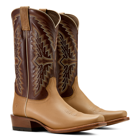 Men's Ariat Futurity Showman Tan/Chocolate Narrow Square Toe Cowboy Boots 10061217