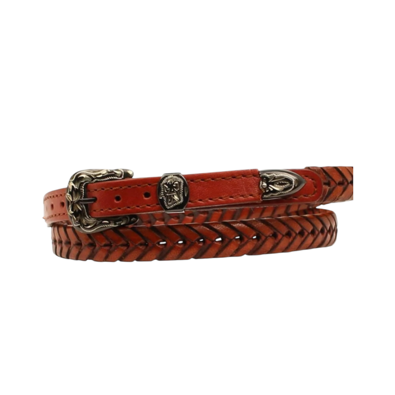 Genuine Leather Twister Men's Western Laced Tan Hatband 0201608