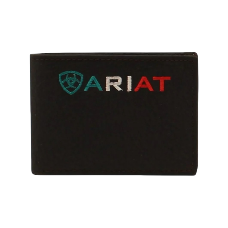 Ariat Men's Mexico Flag Logo Brown Wallet A35507282