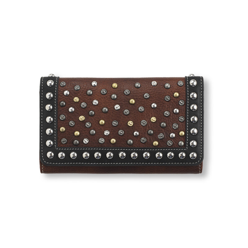Women's Ariat Dawn Studded Brown Western Wallet A770017102