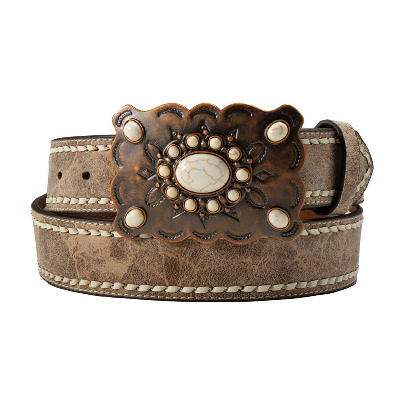 Women's Angel Ranch 1 1/2" Stone Body Step Lace Belt D1400110238