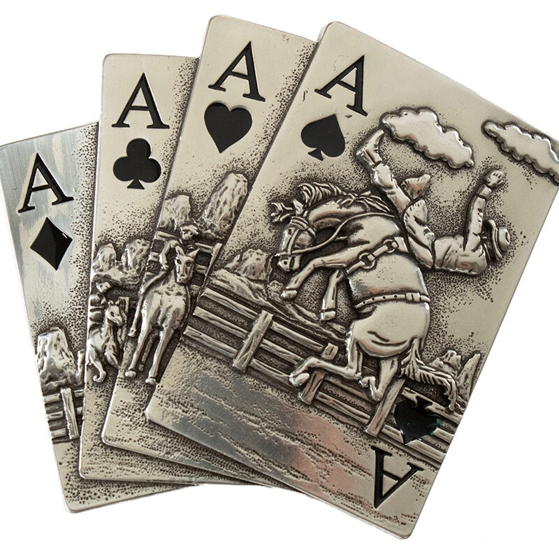 Blazing Roxx Ladies Aces Western Belt Buckle 37946