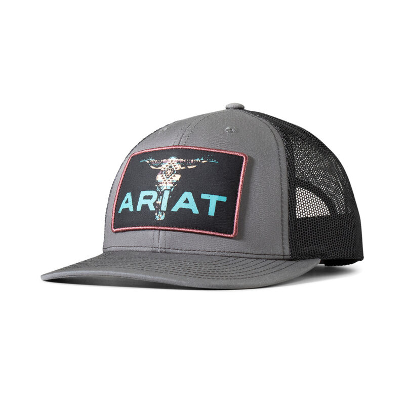 Ariat Work Bull Skull Patch Charcoal Cap A300085907