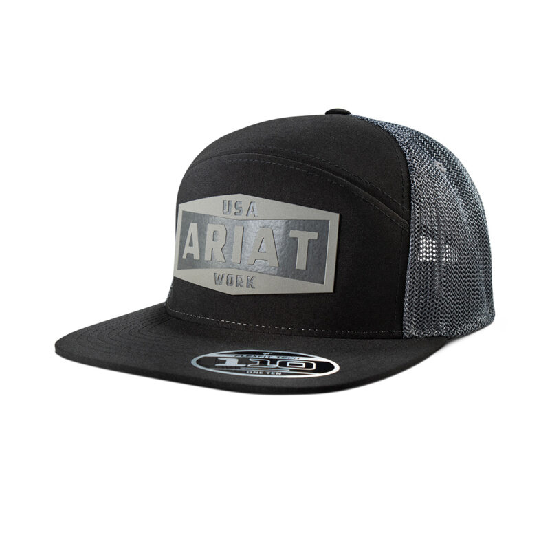Ariat Work Black Leather Patch Snapback Cap A290001101