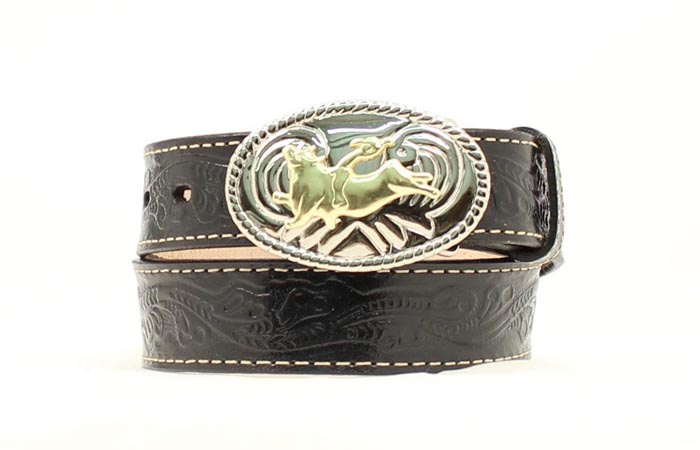 Kids Nocona Unisex Black Leather Cowboy Belt N4410401
