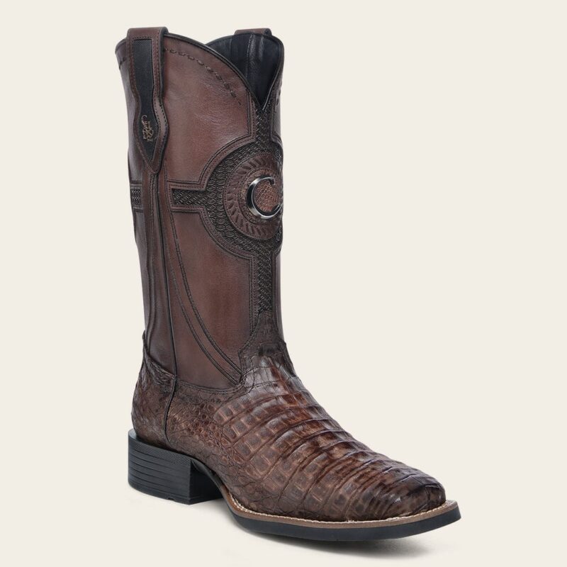 Men's Cuadra Genuine Belly Caiman Honey Cowboy Boot CU975