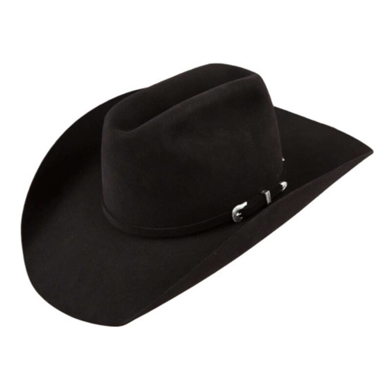 American Hat 7X Lucky Black Felt Cowboy Hat 4 1/4" Brim