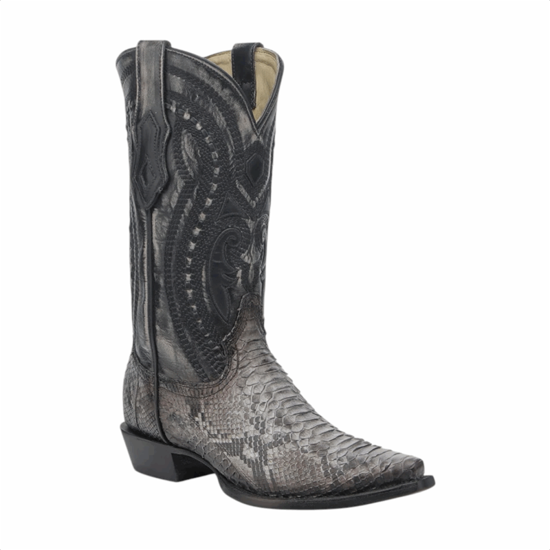 Men's Corral Classic Snip Toe Python Cowboy Boots A4735