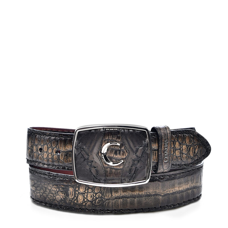 Men's Cuadra Black & Sand Caiman Belt BC351